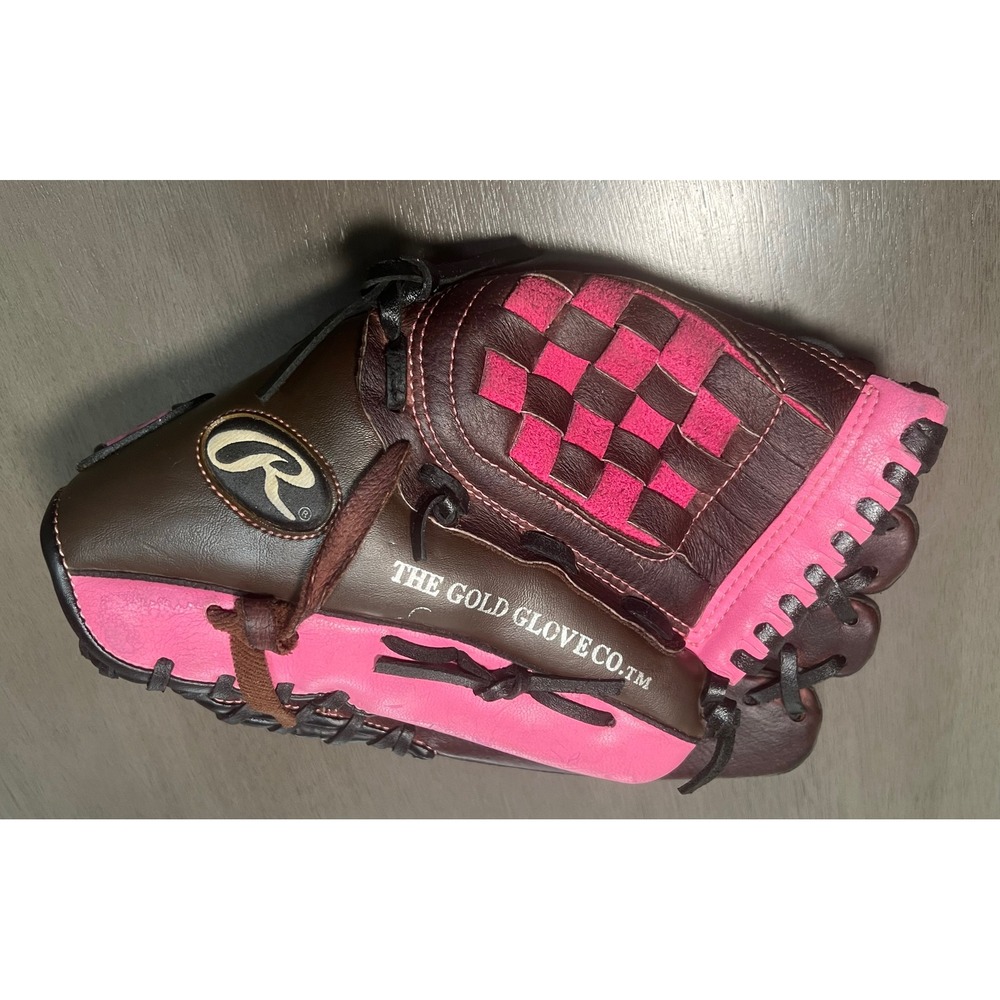 Rawlings Fastpitch Series Softball Glove 10.5 Inch Brown Pink FP10DBP Basket-Web